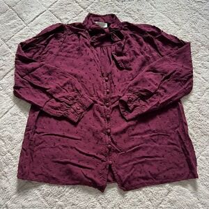 LOFT Bow Tie Long Sleeve Blouse‎ Women's Size S